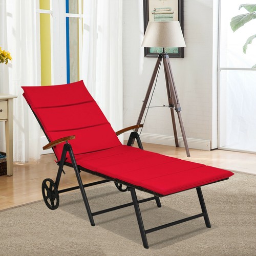 Folding patio rattan lounge - folding,