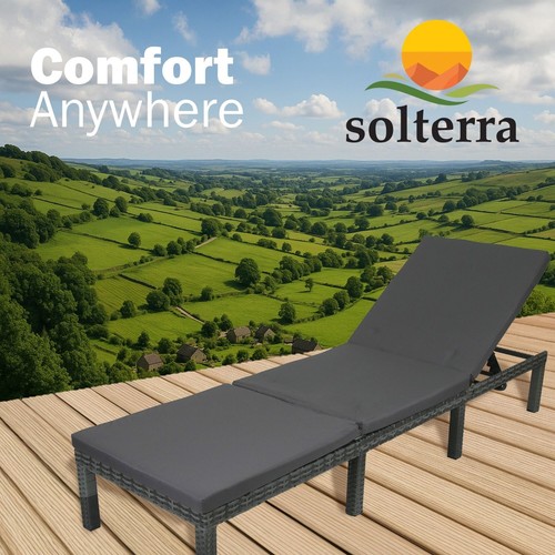 Solterra rattan sunlounger - rattan,