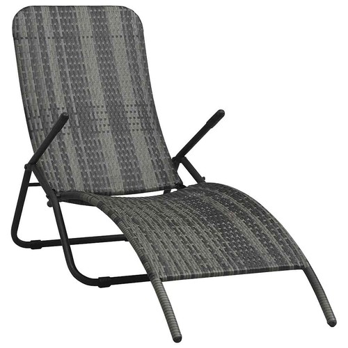 Folding sun lounger - folding, poly