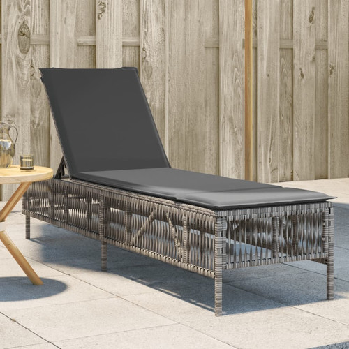 Sun lounger with - lounger, cushion