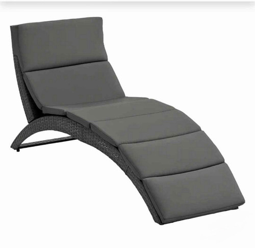Grey reclining rattan patio - rattan,