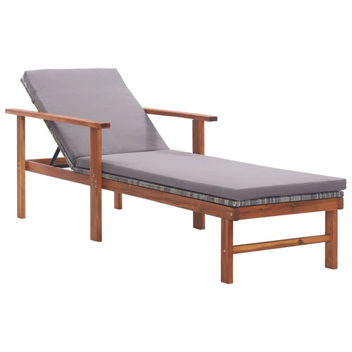 Sun lounger with cushion poly - with,