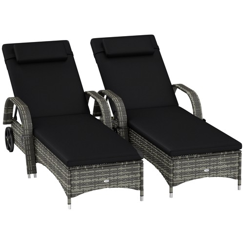 Outdoor black rattan - pe,