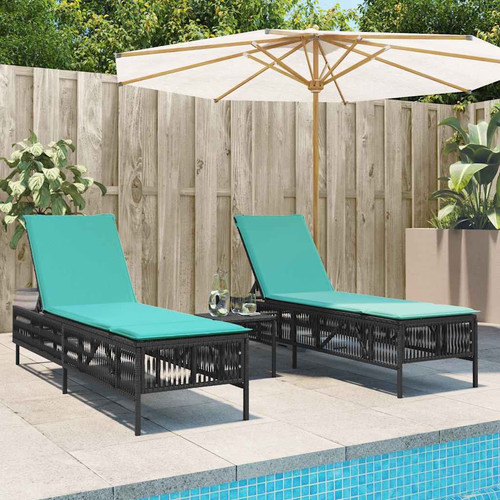 Sun loungers with - sun,
