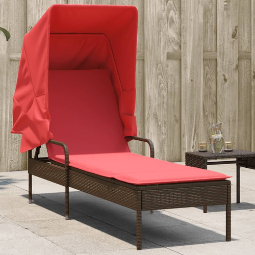 Sun lounger with - sun, canopy