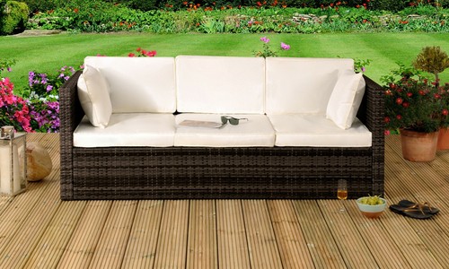 Rattan sun lounger - sun, storage