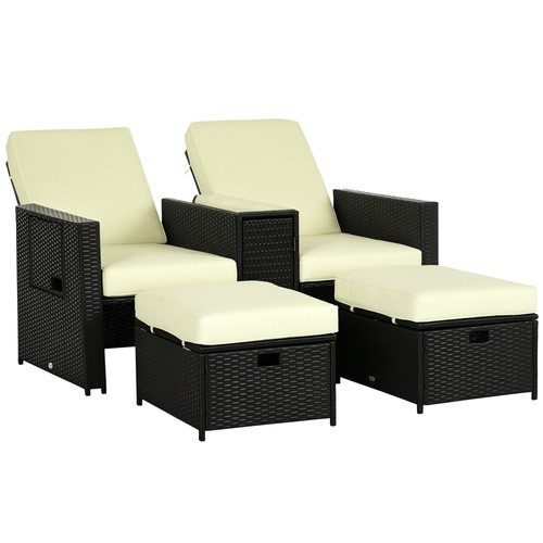 Outsunny recliner rattan - recliner,