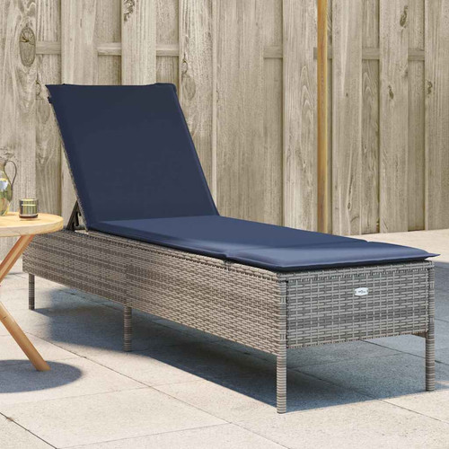 Sun lounger with - sun, grey