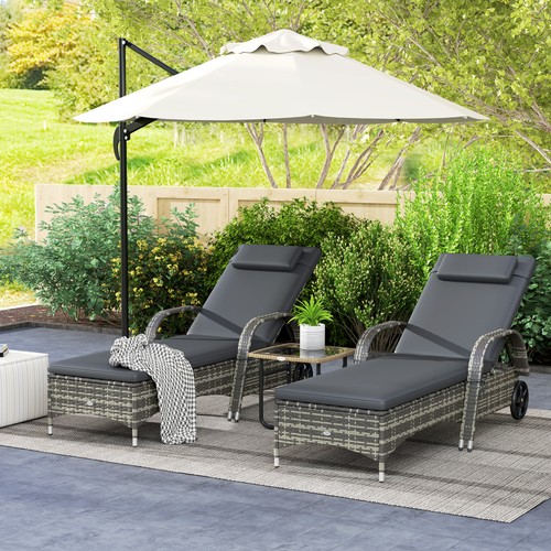 Outdoor rattan reclining - outdoor, pe