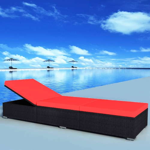 Sun lounger with cushion poly - sun,