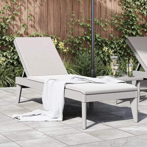 Sun lounger grey 186x60x29cm - sun,