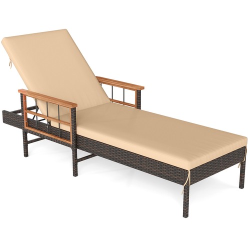 Patio rattan chaise - patio,