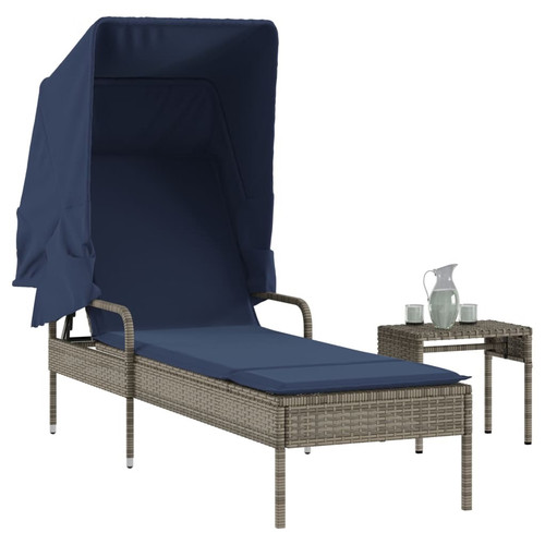 Sun lounger with canopy - sun,