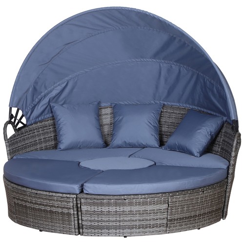 Outsunny rattan garden daybed - outsunny,