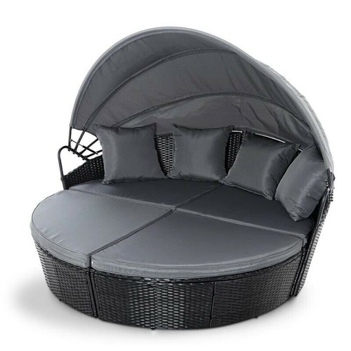 Rattan outdoor sun lounger - sun,