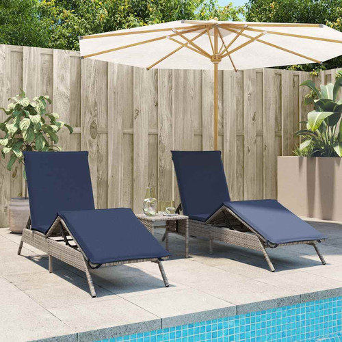 Sun loungers with cushions - sun,