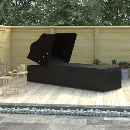 Sun lounger with canopy - canopy, and