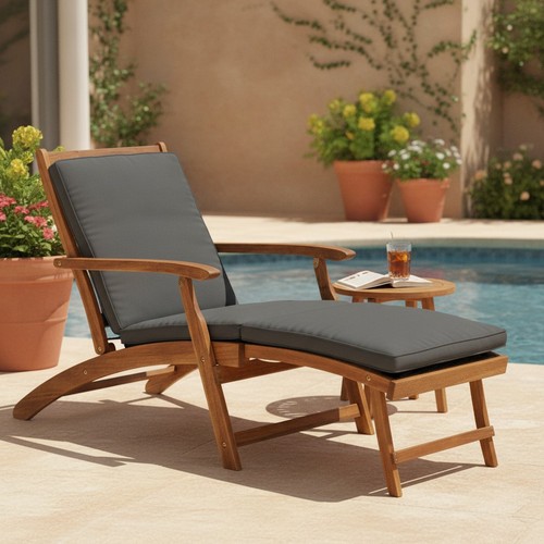 Rattan sun lounger folding - rattan,