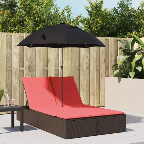 Double sun lounger with - lounger,
