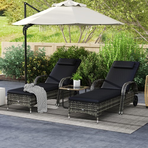 Outdoor rattan reclining - pe,