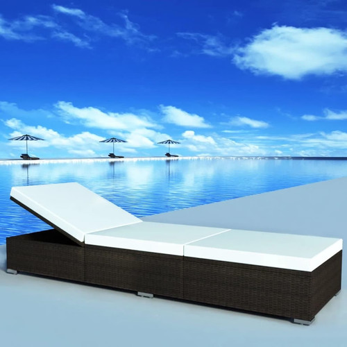 Sun lounger with cushion - with,