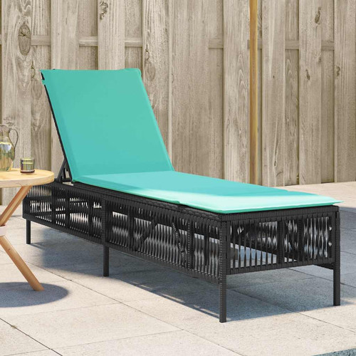 Sun lounger with cushion - lounger,